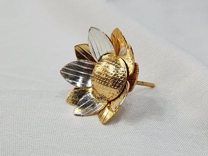 Intricate Gold and Silver Multi Petal Flower
