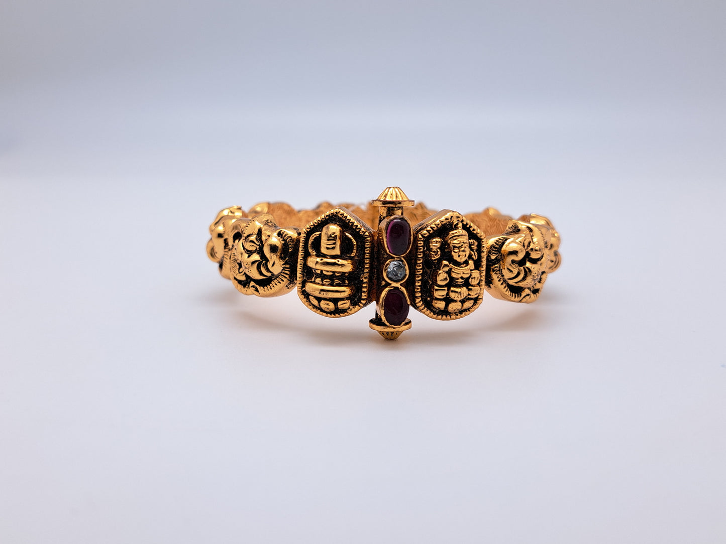 Shiva Parvathi G.Polished screw type Bangle