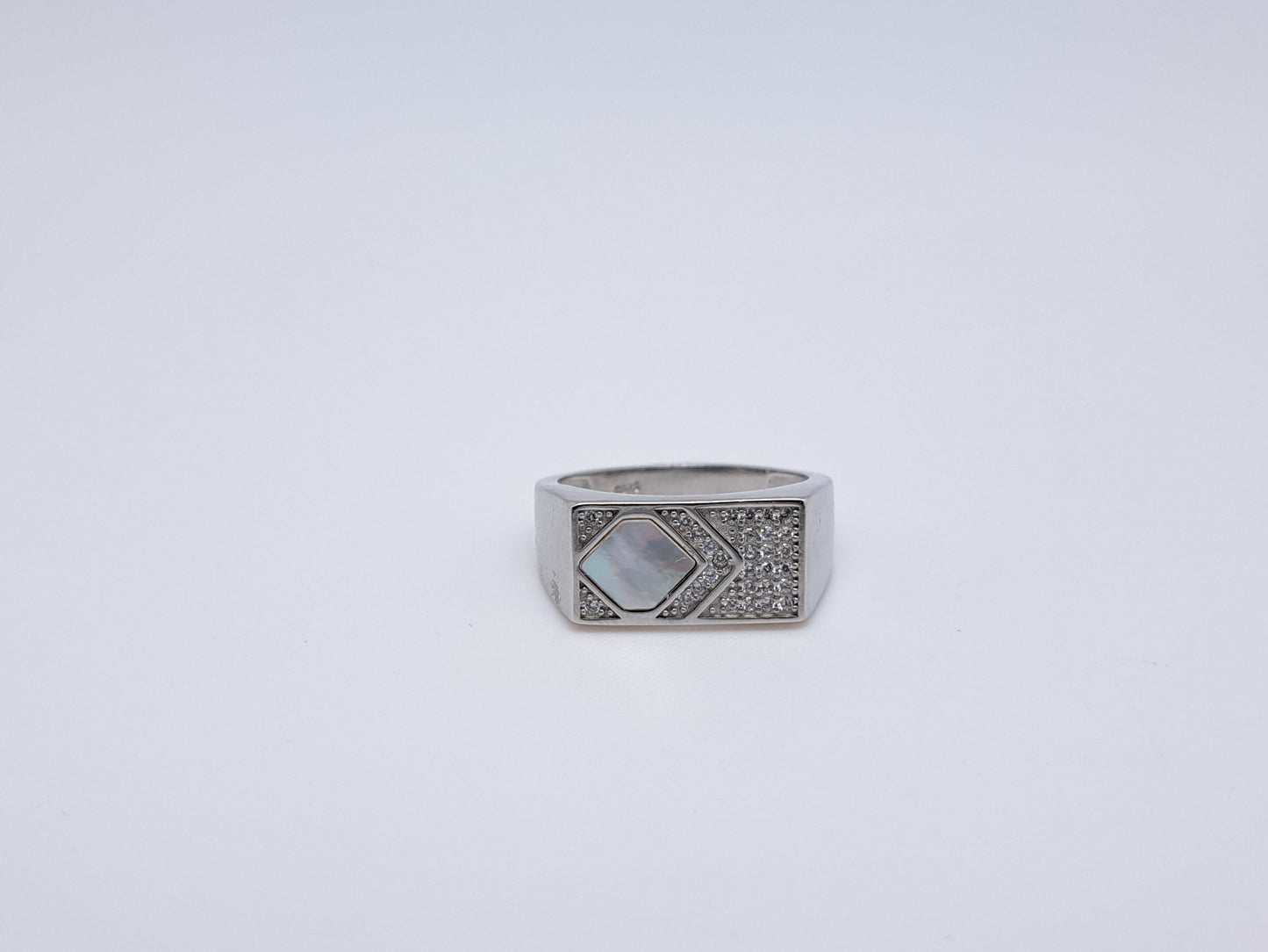 White AD MOP Ring