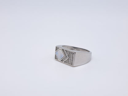 White AD MOP Ring