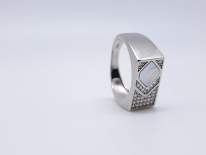 White AD MOP Ring