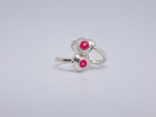 Pink enamel  Heart shaped Hipolish Metti