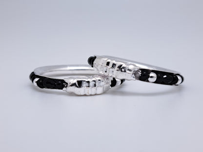Black Bead Yali Bangle for Kids