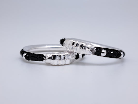 Black Bead Yali Bangle for Kids
