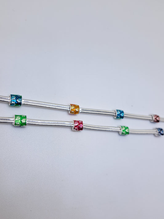 Multicolor Handpaint Anklet