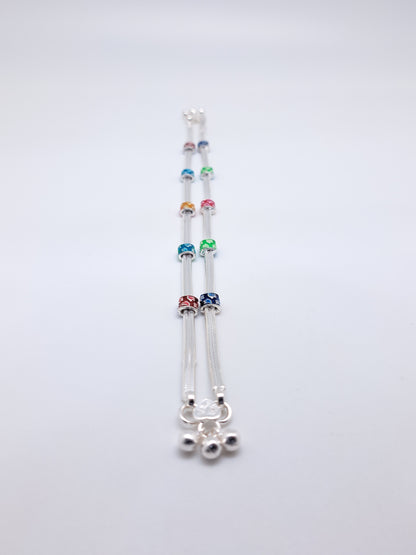 Multicolor Handpaint Anklet