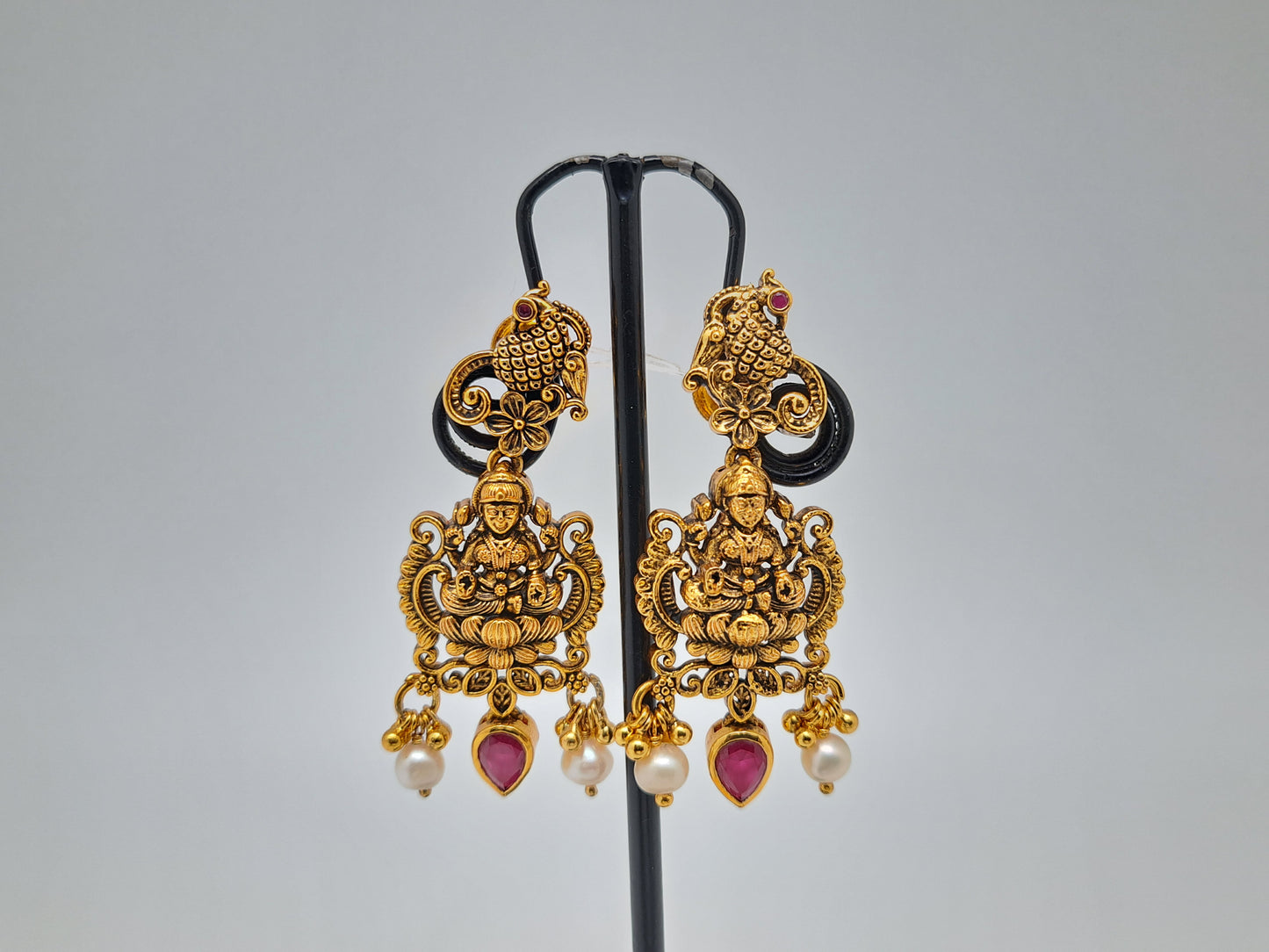 Antique Finsh Nakshi Lakshmi Earring