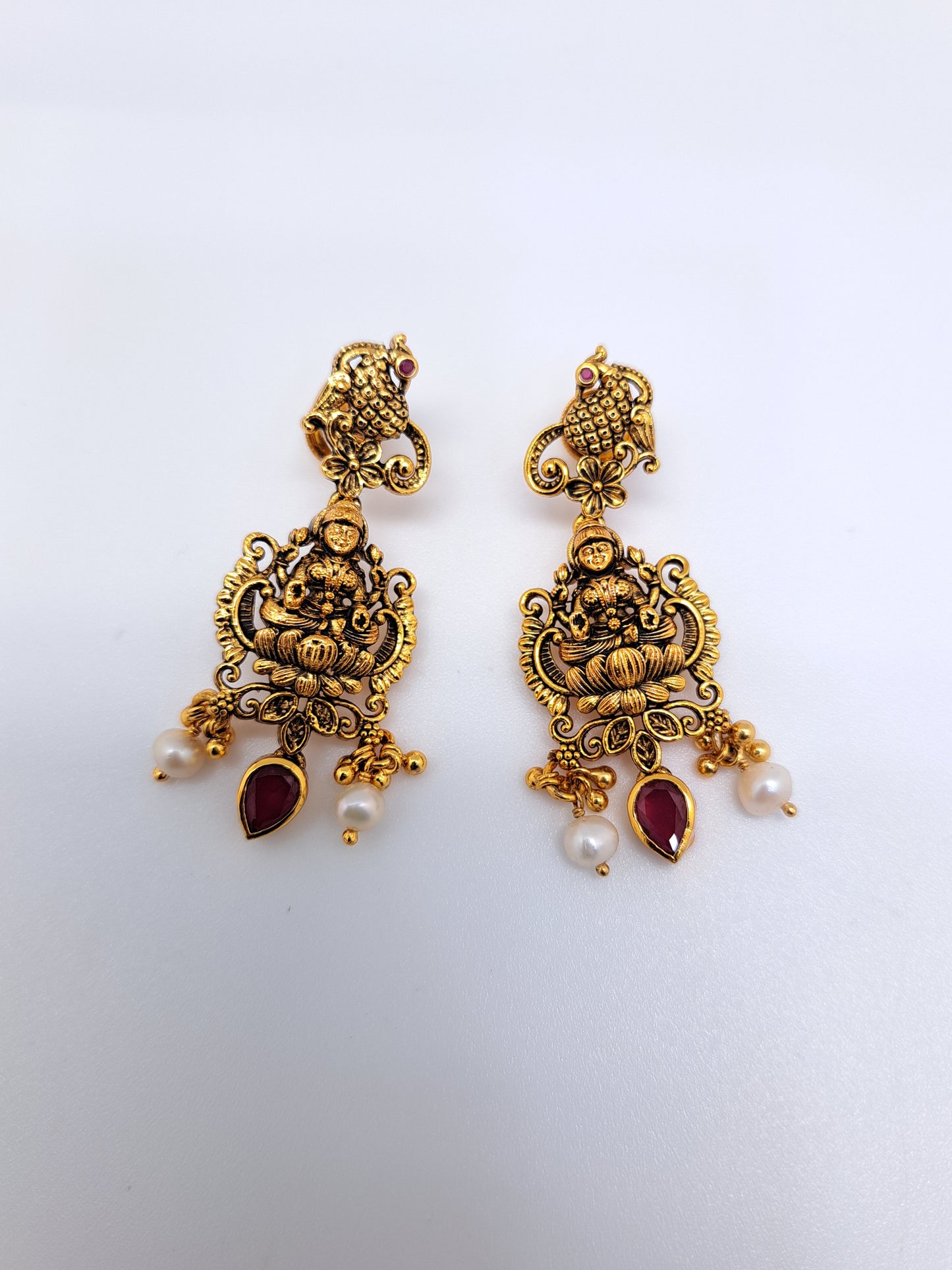 Antique Finsh Nakshi Lakshmi Earring
