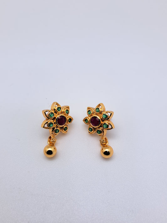 Gold Polish R&G Floral Stud