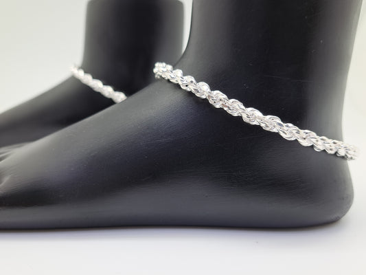 Twister Chain Plain Anklet