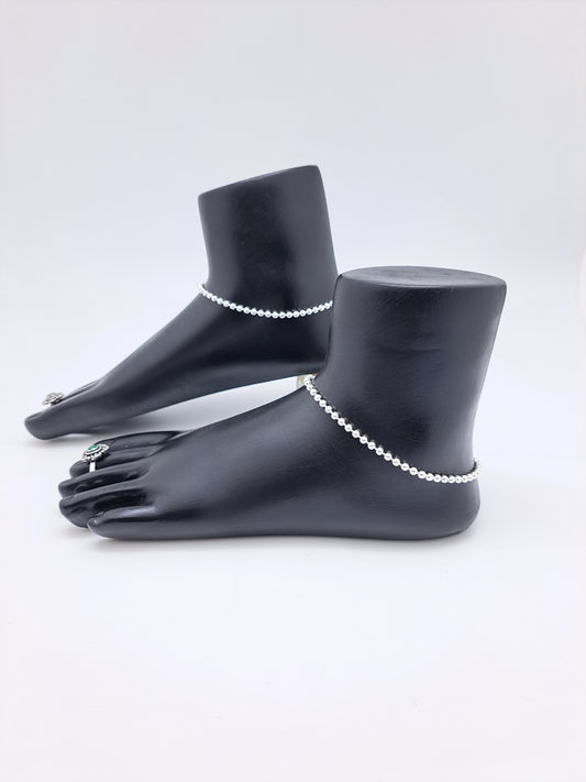 Machine Balls Plain Anklet