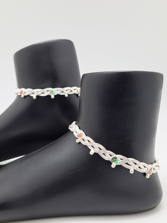 Color Enamel Knot Anklet