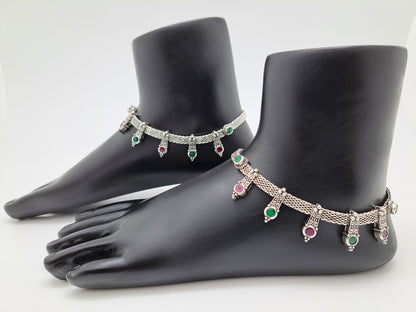 Machine chain with Charms Designer Antique Anklet