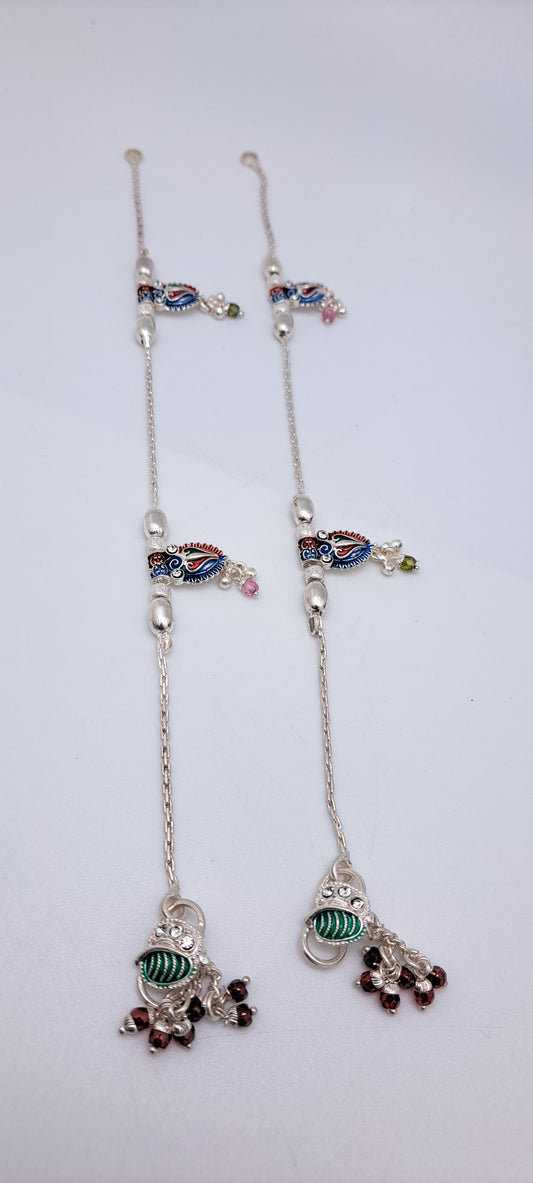 Hi Polish Multicolour Drop Anklet