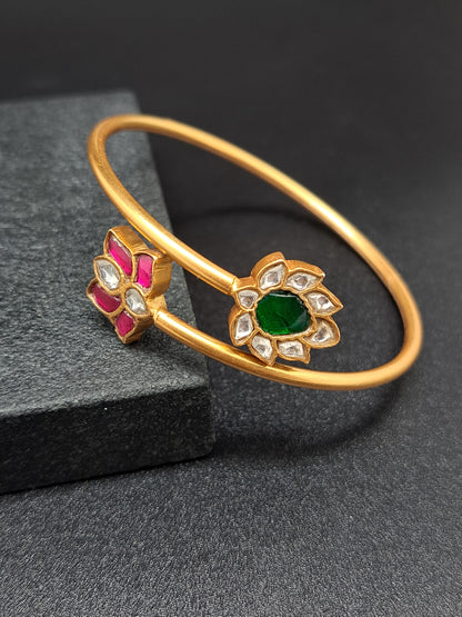Red & Green Floral Twist Kada