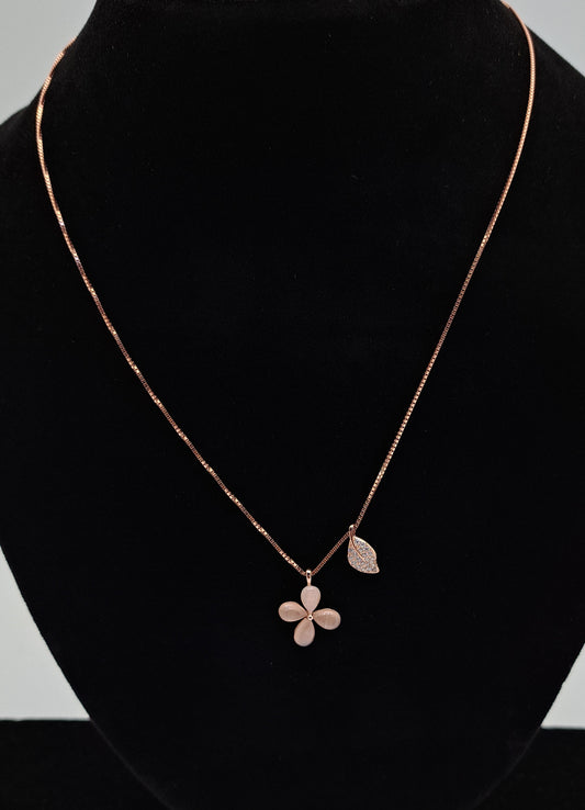 Rose gold chain with Crystal Designer Pendant