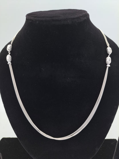 Silver Bunch Chain with Cutting balls