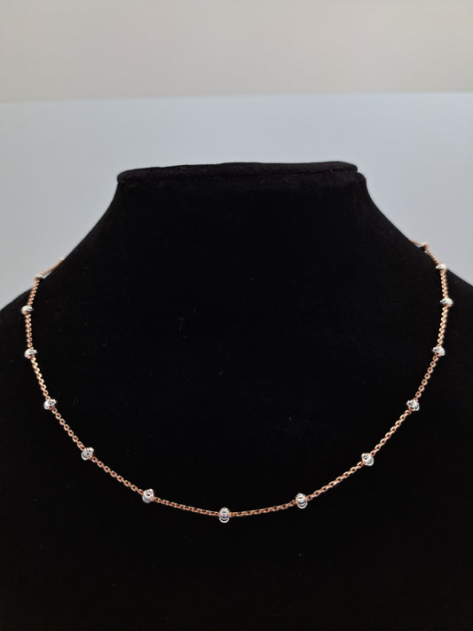 Rose gold and Rhodium Disco Chain