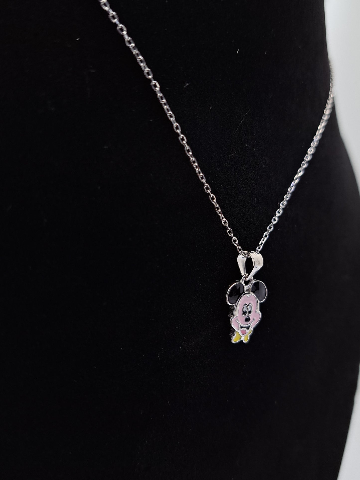 Silver Chain with Mickey Pendant