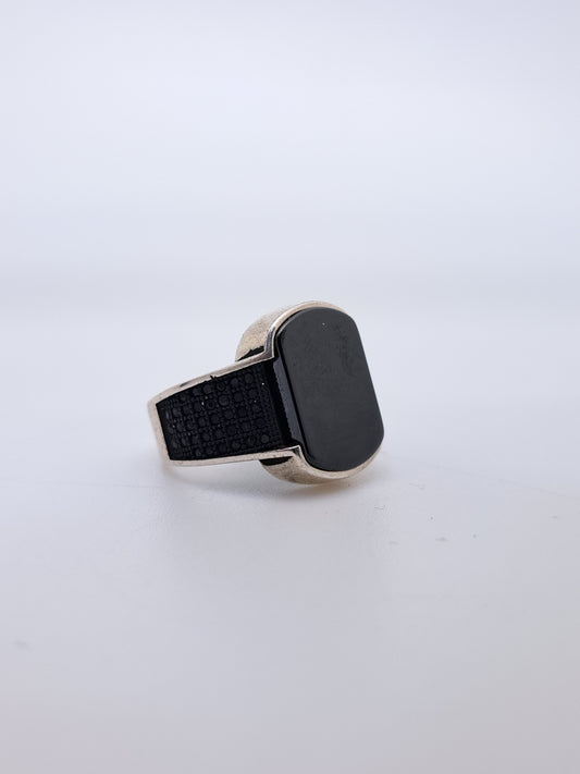 Rectangle Blackstone Turkey Ring