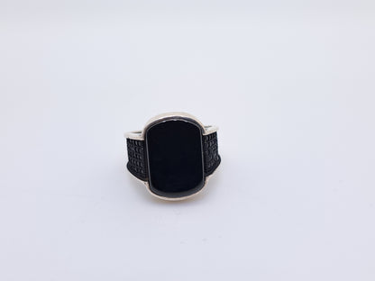 Rectangle Blackstone Turkey Ring