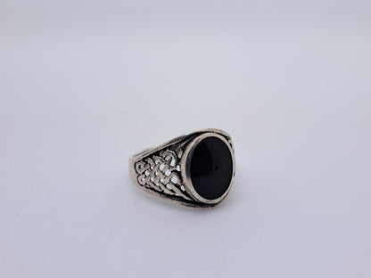 Onyx Black Stone Turkey Ring