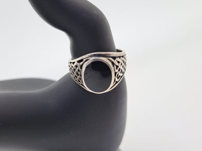 Onyx Black Stone Turkey Ring