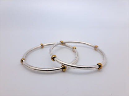 Bangle with Gold Color Beads