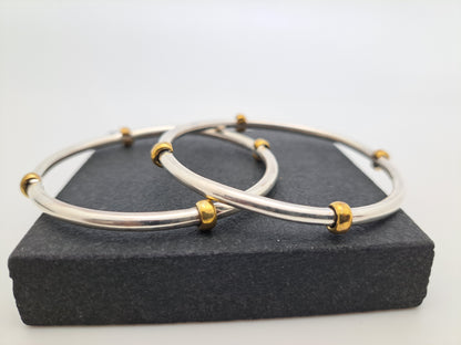 Bangle with Gold Color Beads