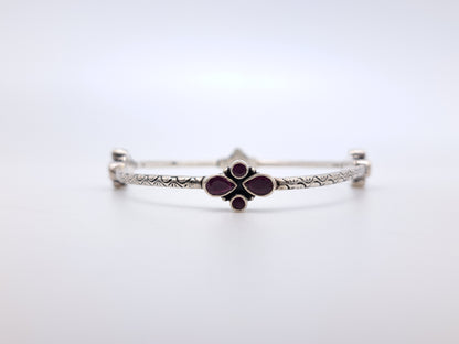 Ruby stone designed Single Bangle