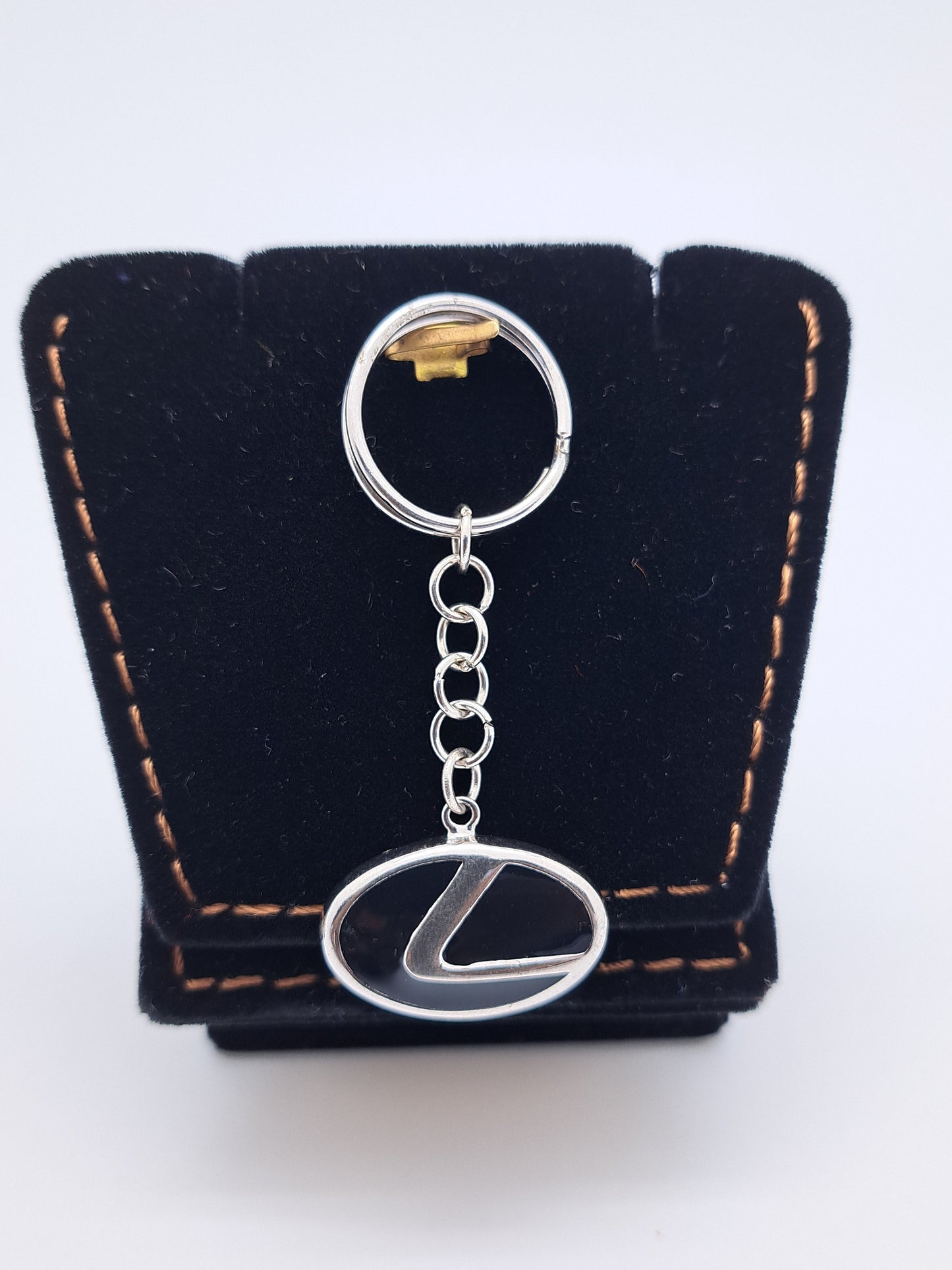 Lexus Enamel Silver Keychain
