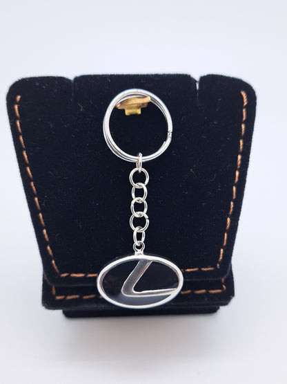 Lexus Enamel Silver Keychain