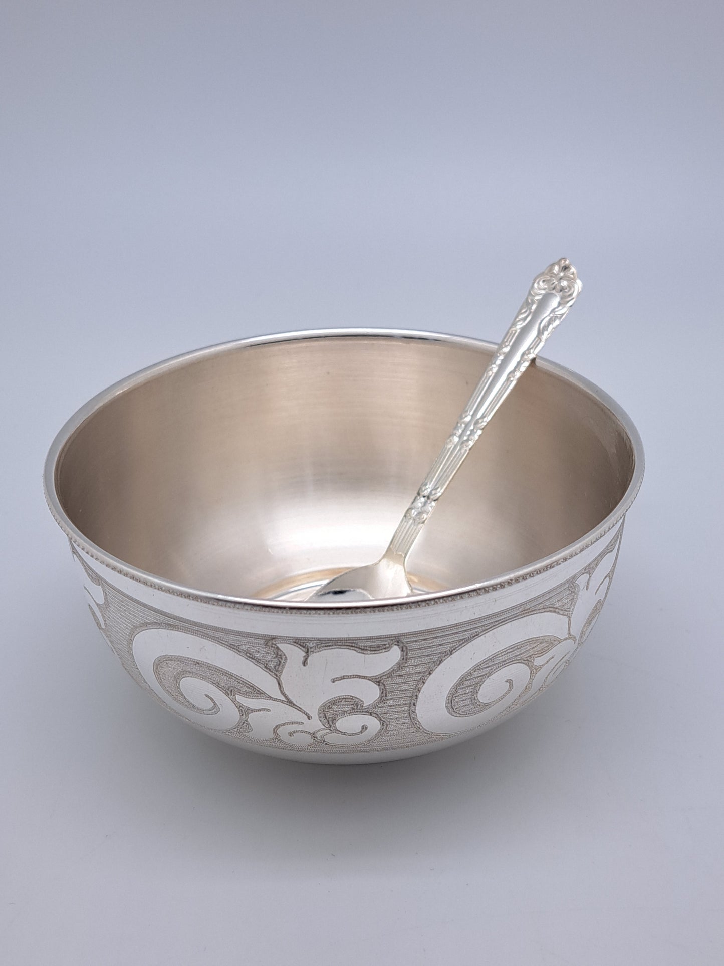 Floral Feeding Bowl and Spoon