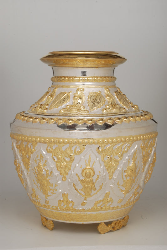 Gold Polish Dasavathara Silver Kudam